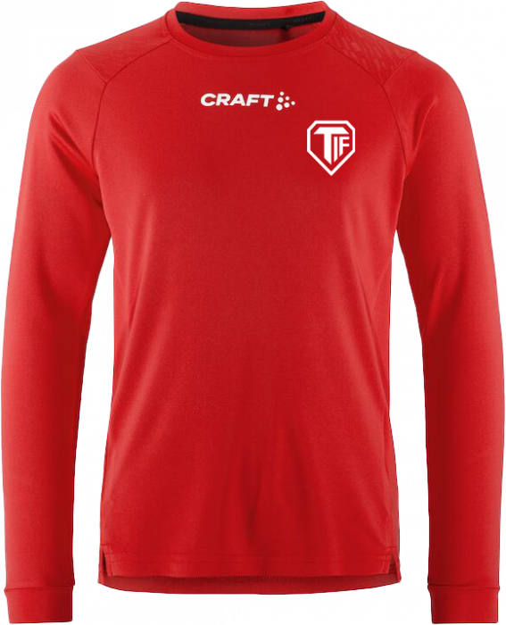 Craft - Tif Long Sleeve Running T-Shirt Kids - Bright Red